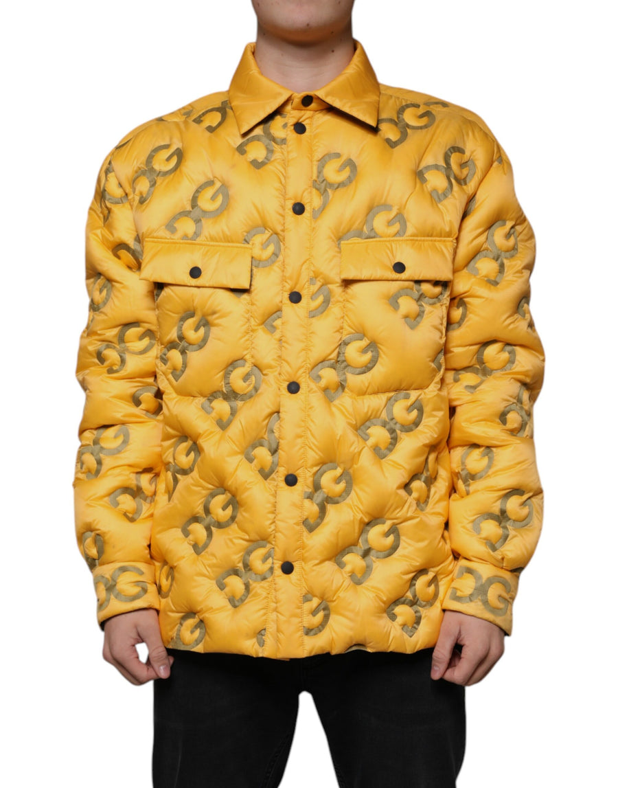 Dolce & Gabbana 100% Nylon down jacket in yellow