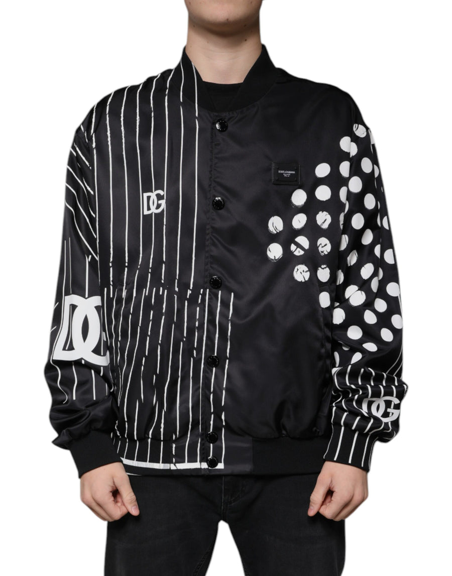Dolce & Gabbana 100% Nylon bomber jacket in black