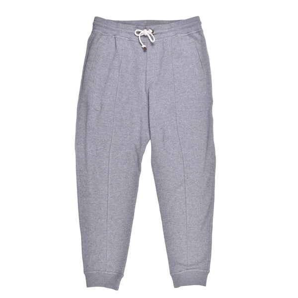 Brunello Cucinelli Mens Light Grey Cotton Jogger Trousers One Color
