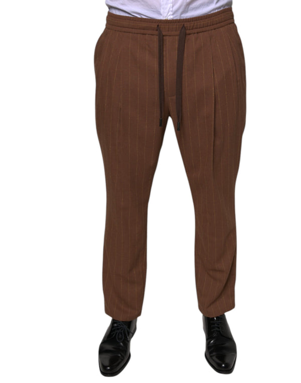 Dolce & Gabbana 50% Polyester 37% Viscose 11% Virgin Wool 1% Elastane 1% Nylon trousers in brown