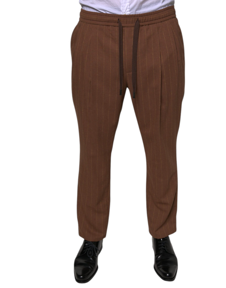 Dolce & Gabbana 50% Polyester 37% Viscose 11% Virgin Wool 1% Elastane 1% Nylon trousers in brown