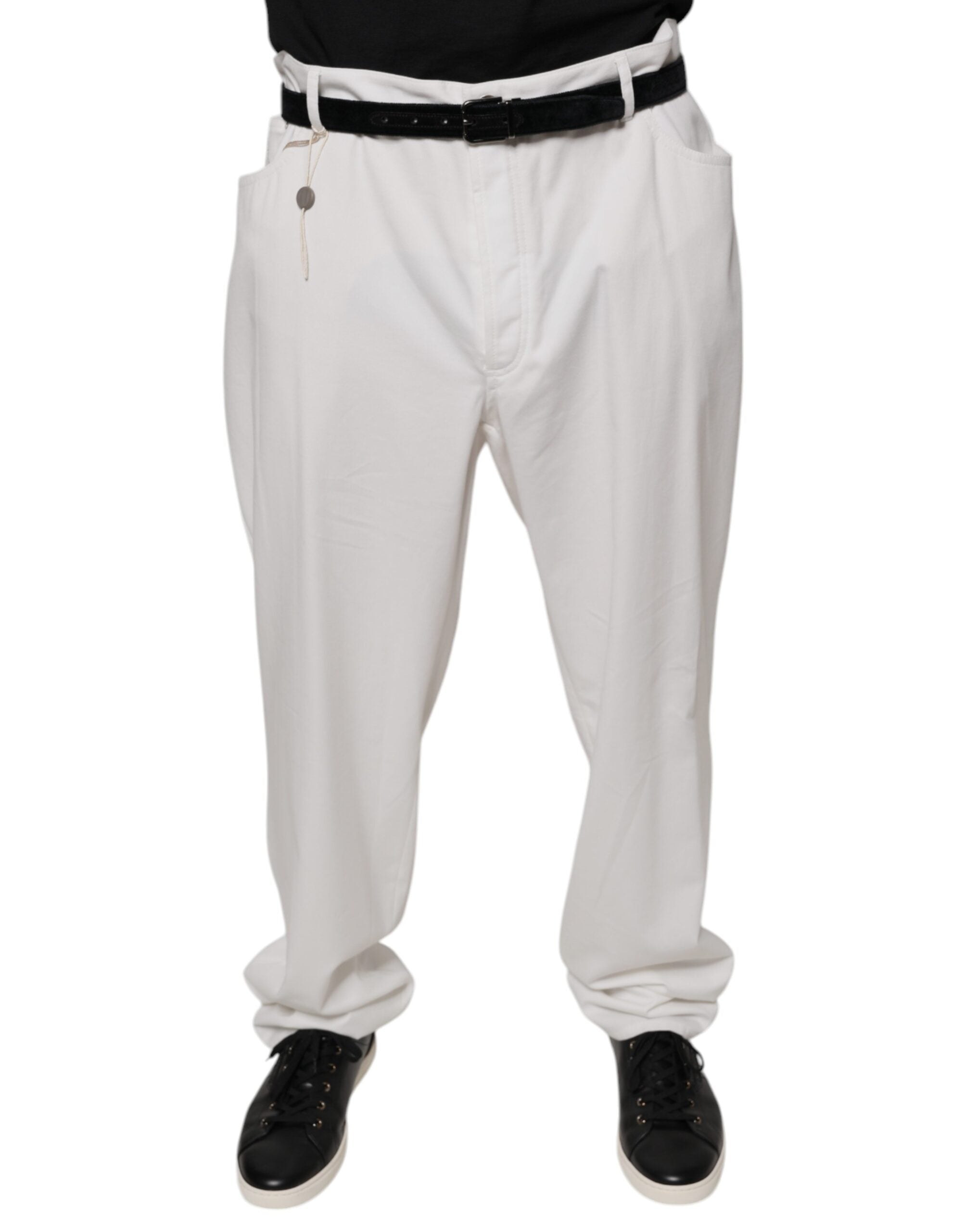 Brunello Cucinelli 100% Cotton trousers in white