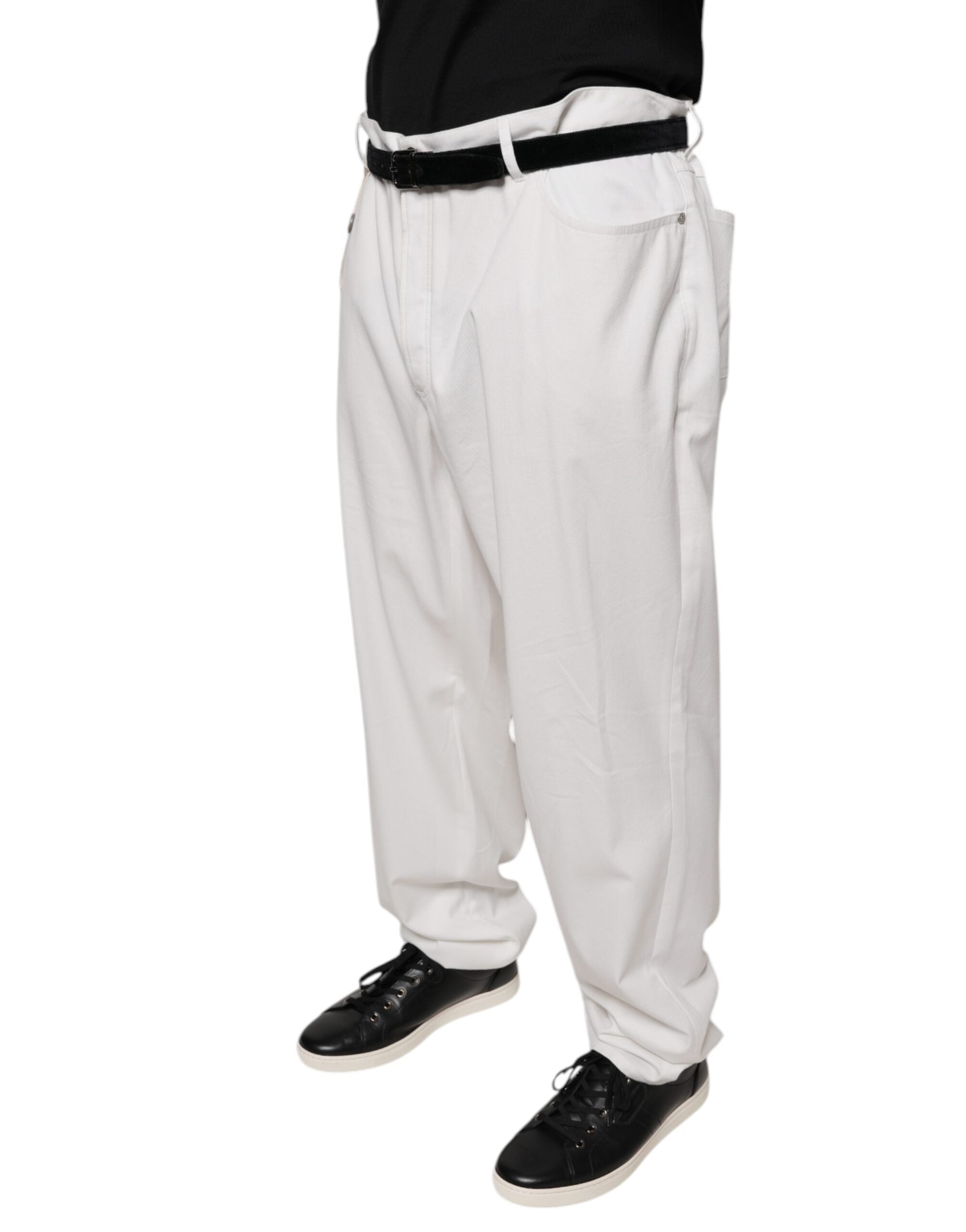 Brunello Cucinelli 100% Cotton trousers in white — view 3