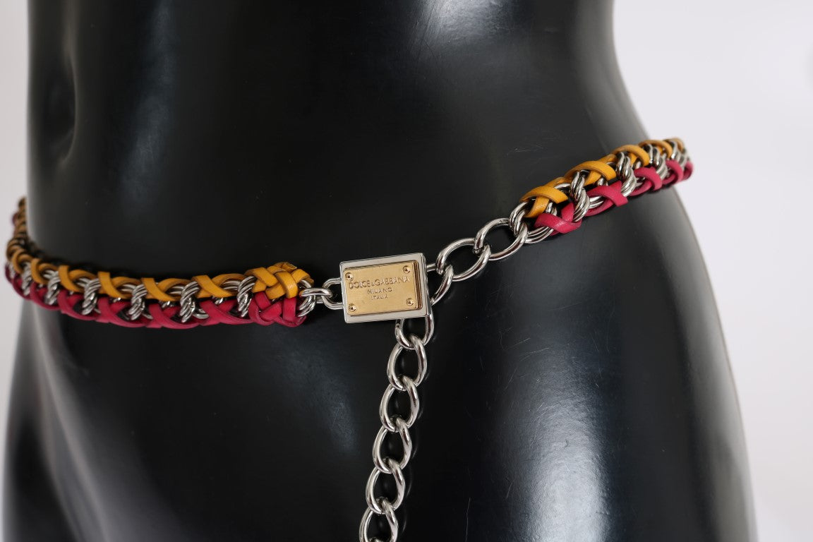 Dolce & Gabbana 50% Leather belt in multicolor — view 4