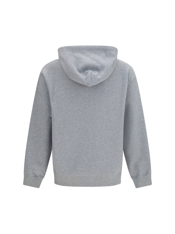 Hoodie Vlogo Signature Grey Melange Cotton Sweatshirts