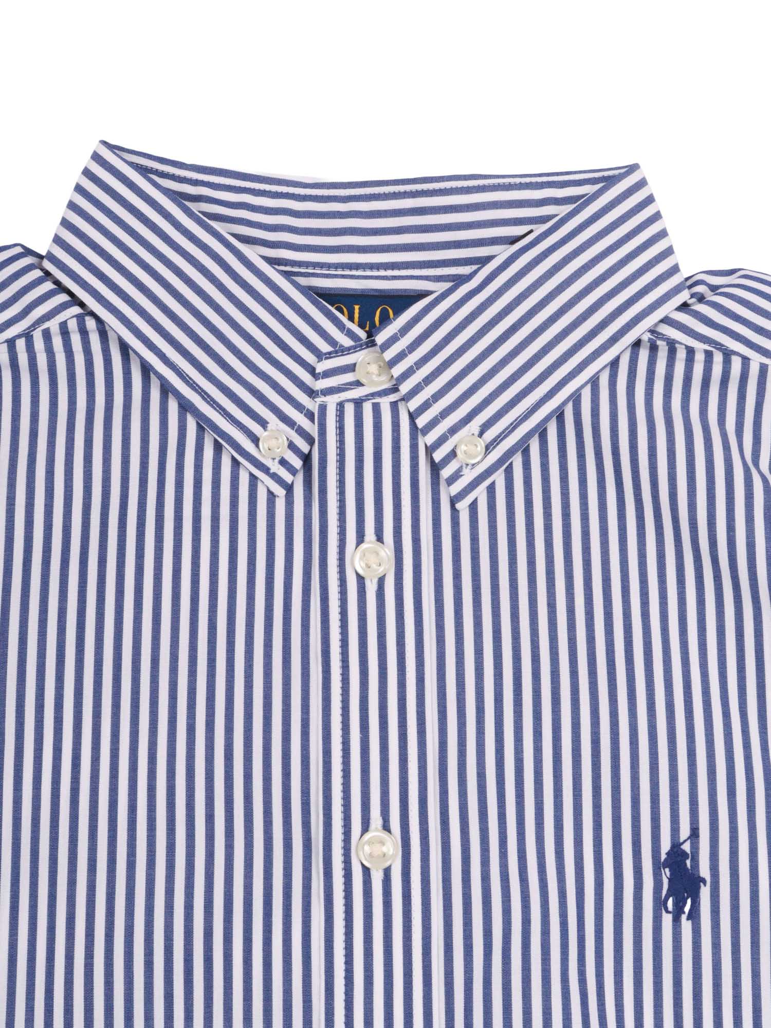Ls Bd-Shirts-Sport Shirt Blue Cotton