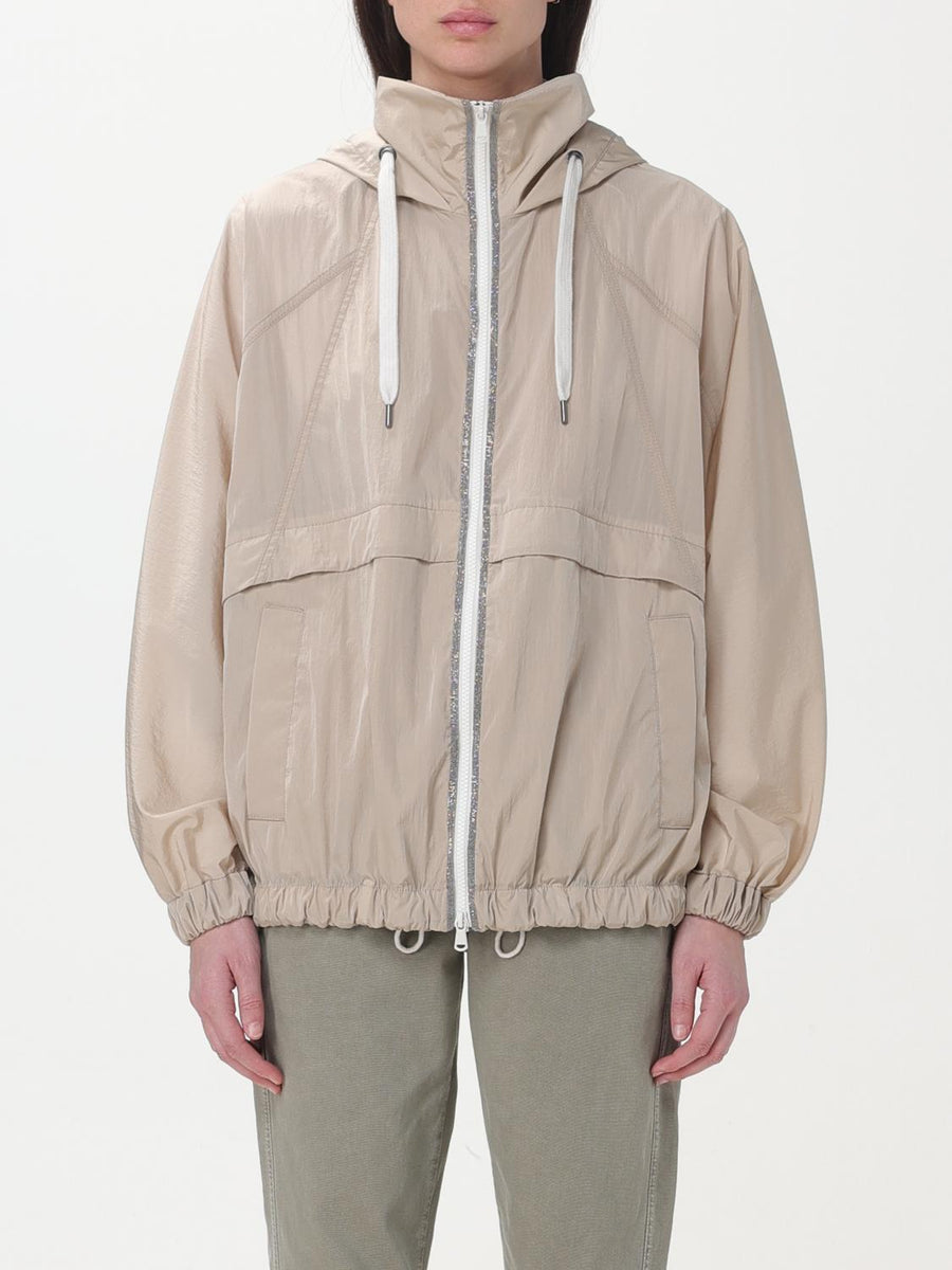 Brunello Cucinelli Womens Light Beige Hooded Jacket
