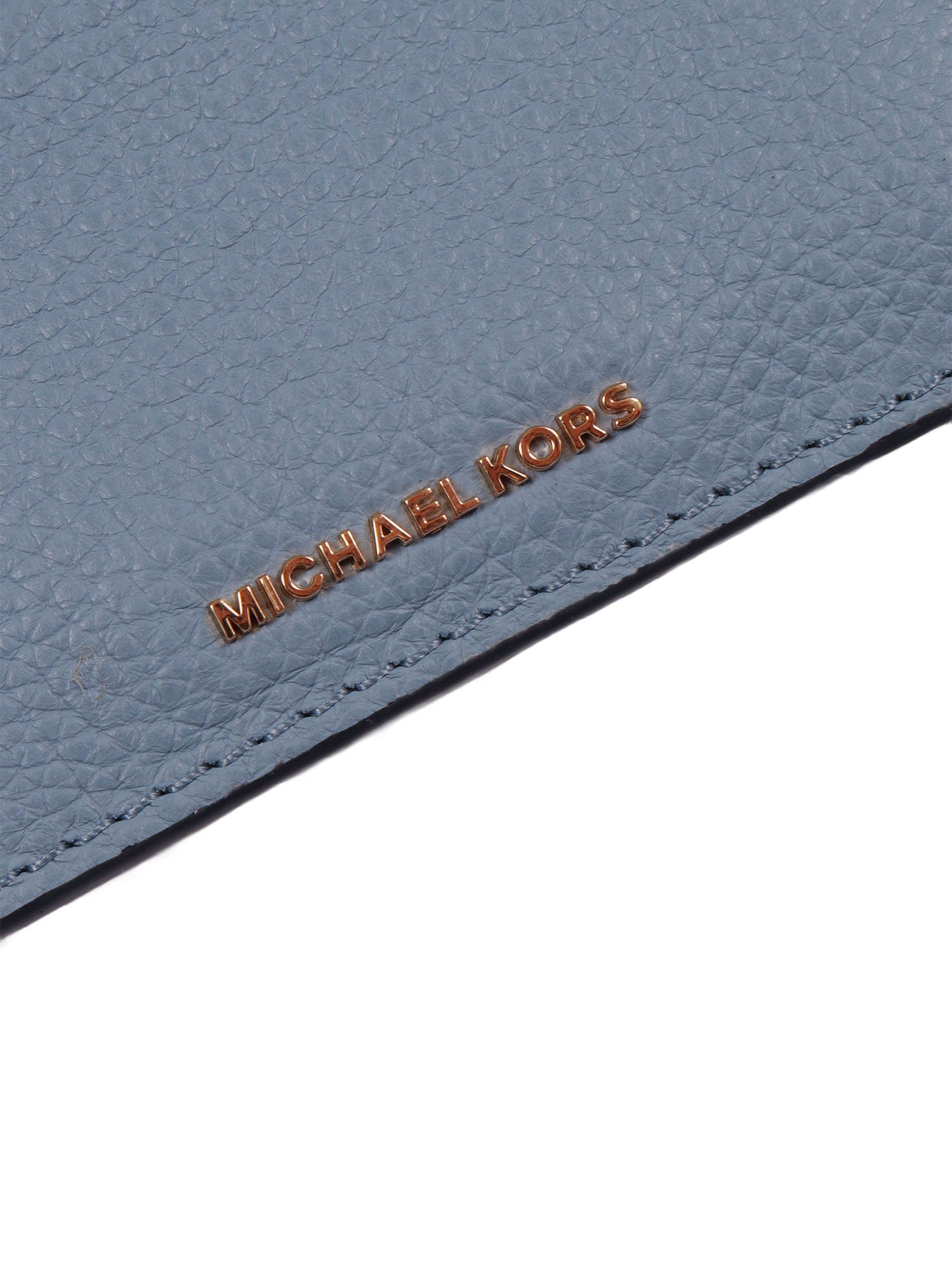 SM CARD CASE WRISTLET Light Blue Cow Leather Handbag
