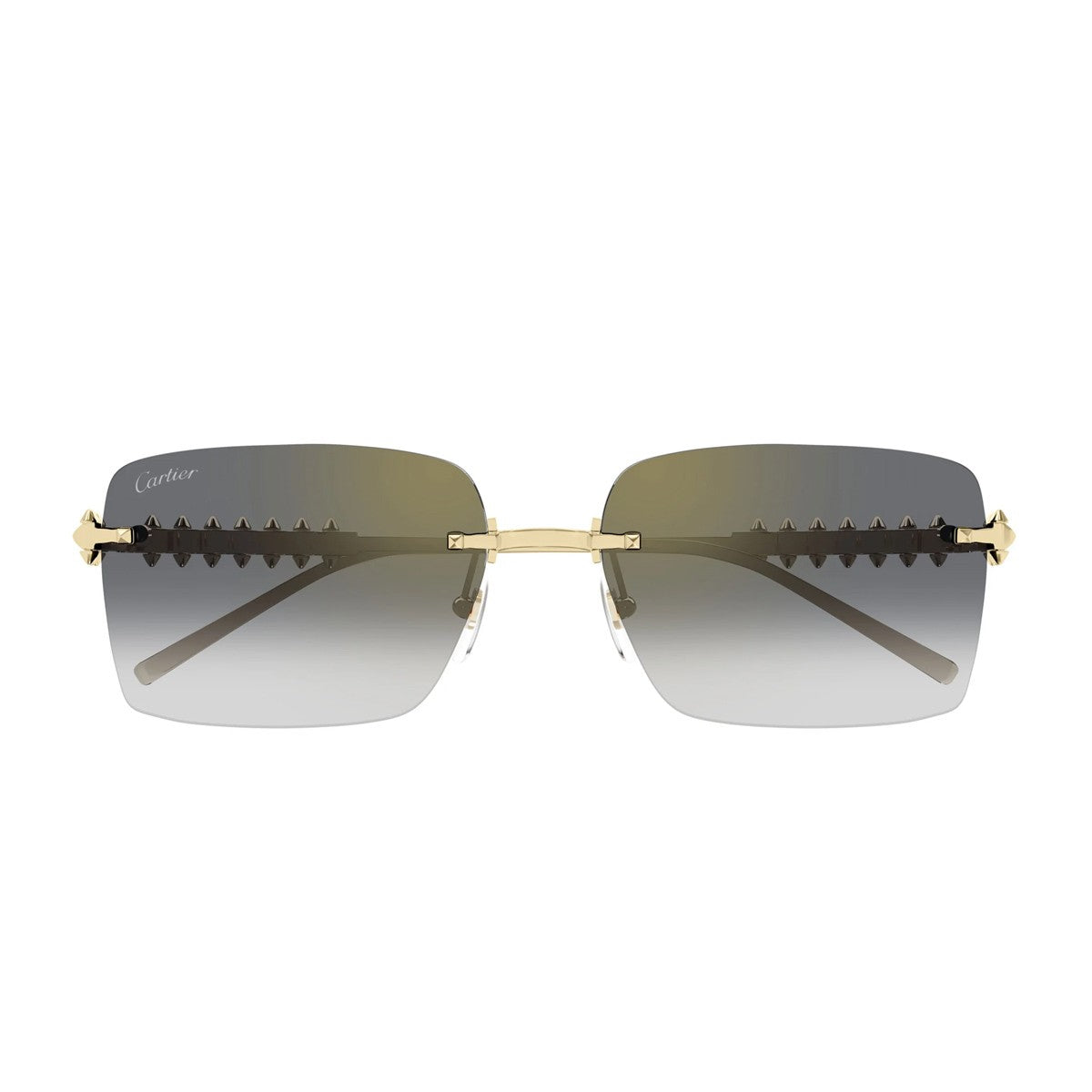 Cartier Ct0545s Clash De Gold / Grey Metallo Sunglasses