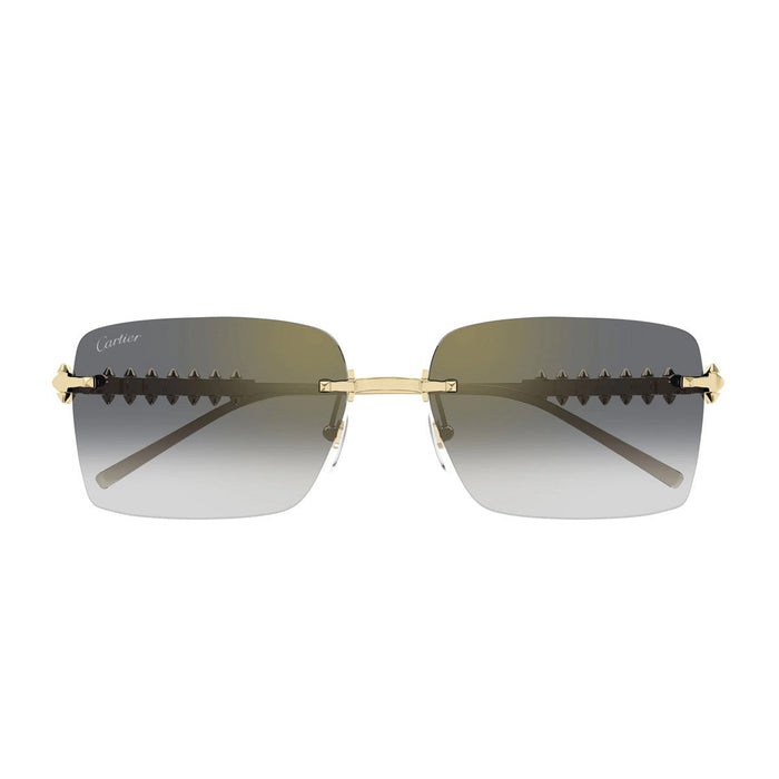 Cartier Ct0545s Clash De Gold / Grey Metallo Sunglasses