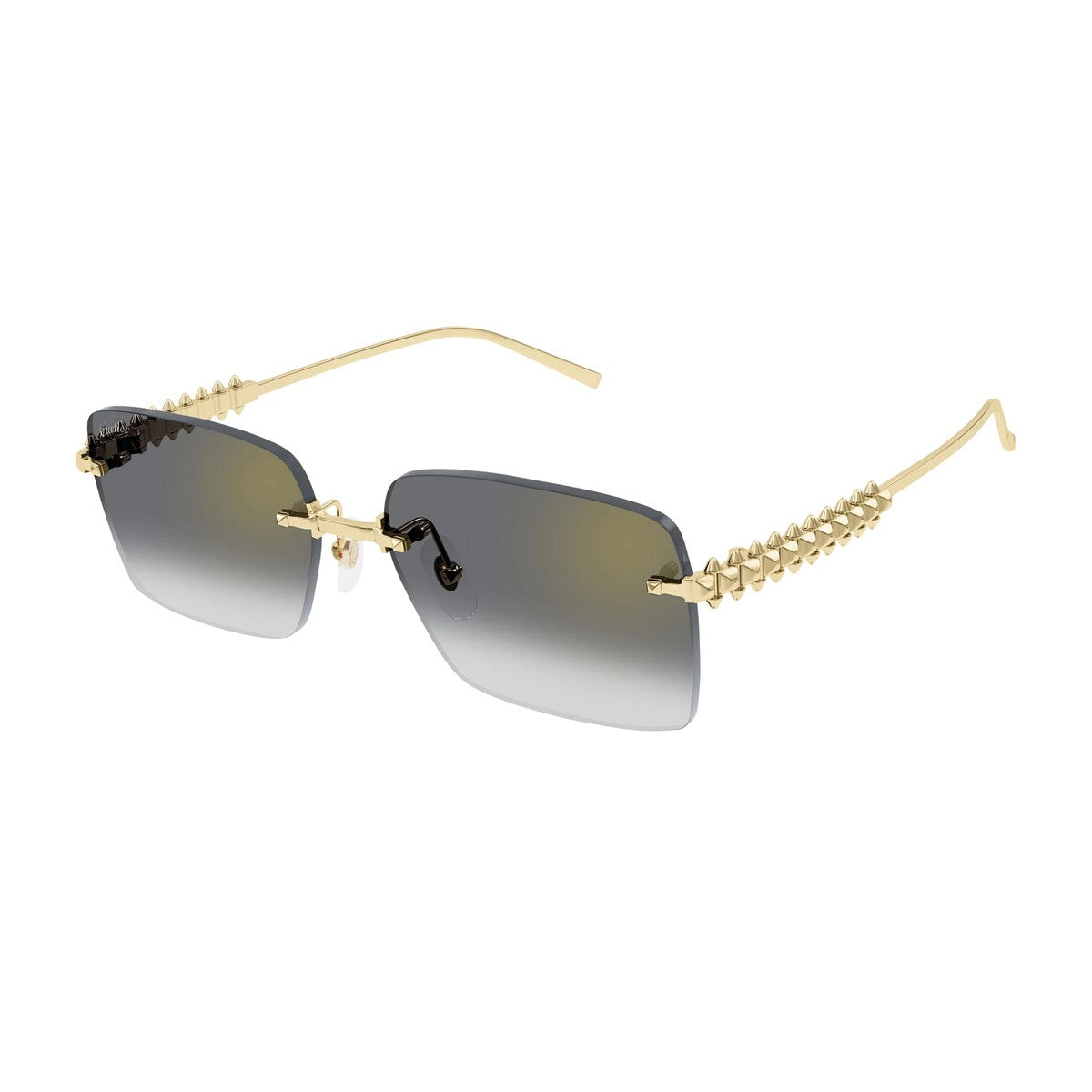 Cartier Ct0545s Clash De Gold / Grey Metallo Sunglasses
