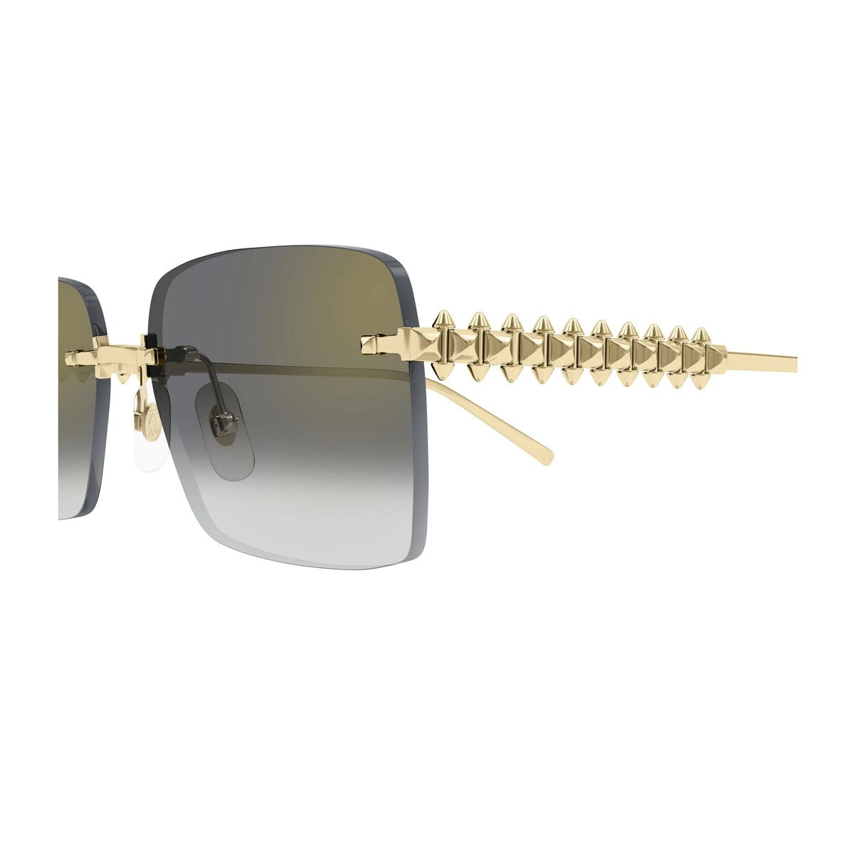 Cartier Ct0545s Clash De Gold / Grey Metallo Sunglasses