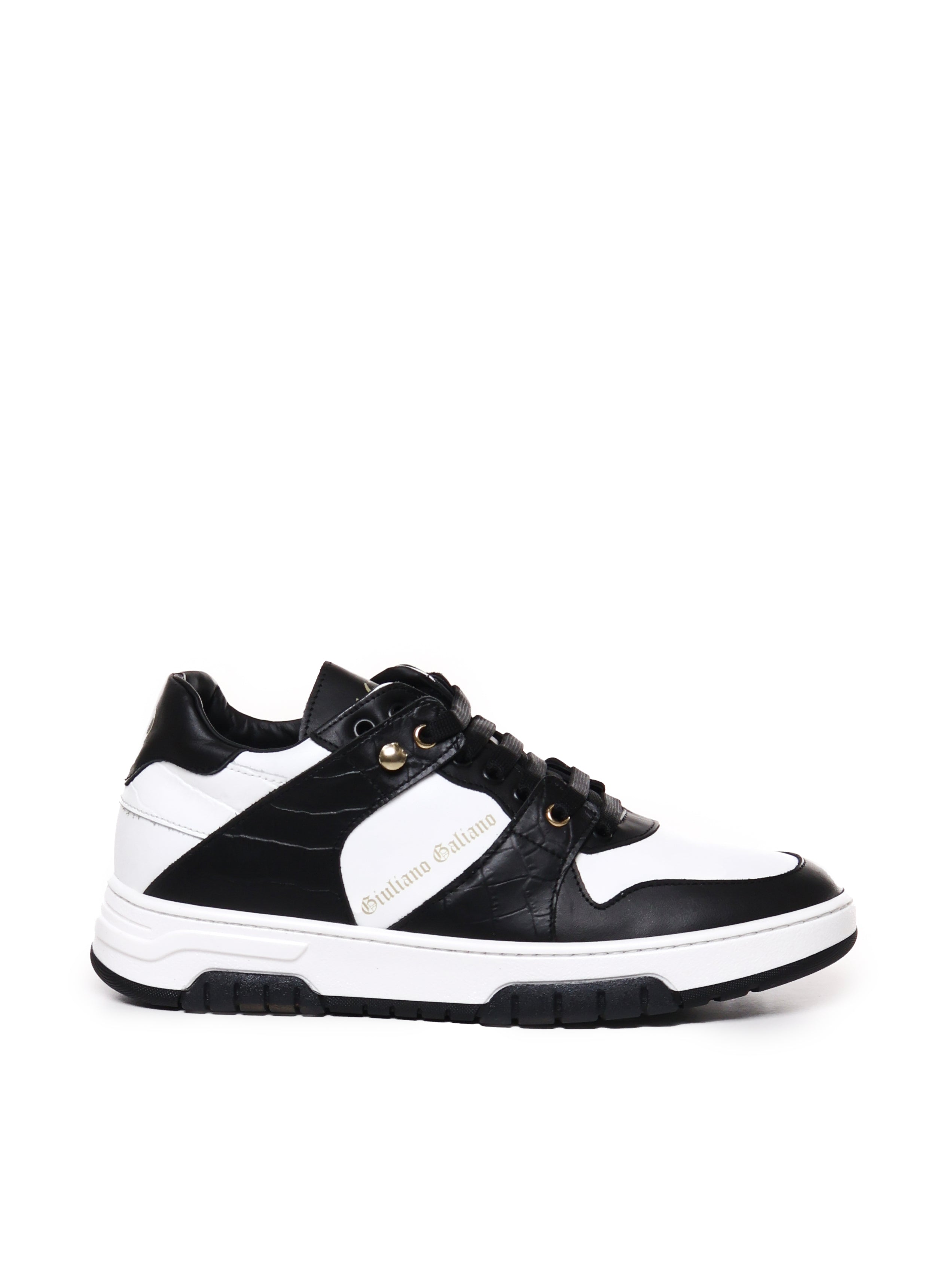 Giuliano Galiano Sneakers White, Black Calfskin