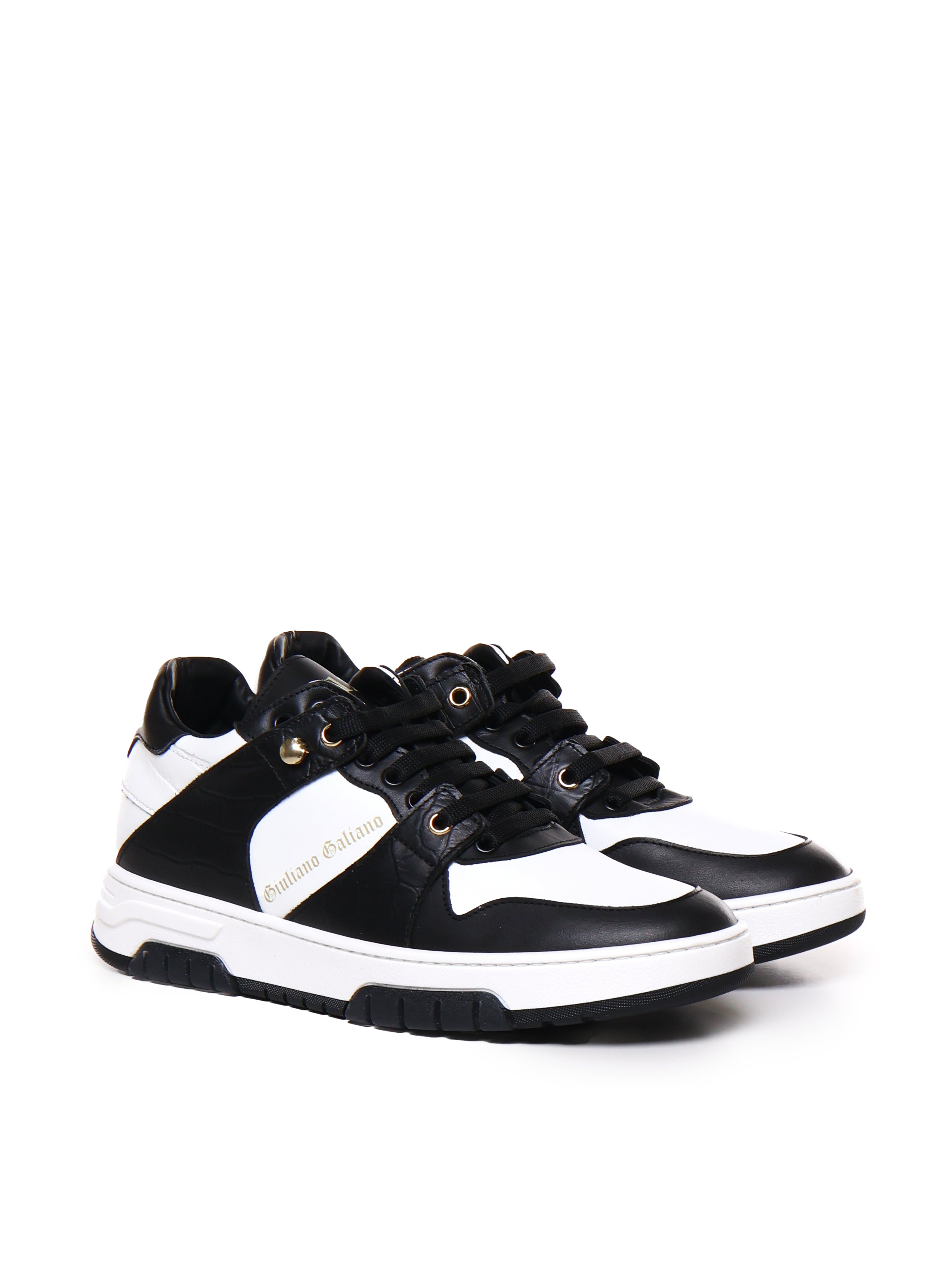 Giuliano Galiano Sneakers White, Black Calfskin