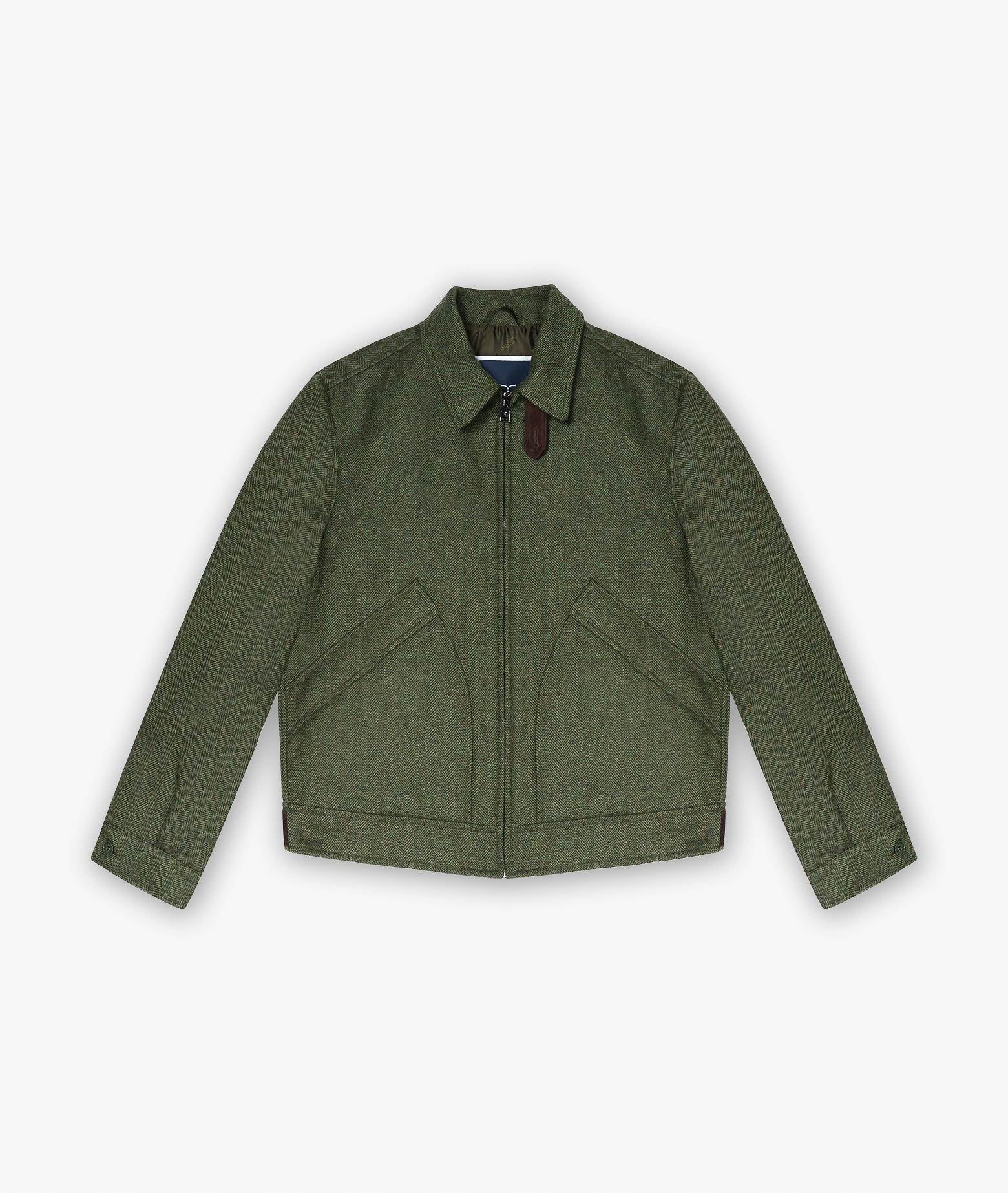 Casual Wool Jacket Altaj Green Sportwear Blouson