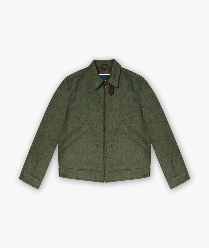 Casual Wool Jacket Altaj Green Sportwear Blouson