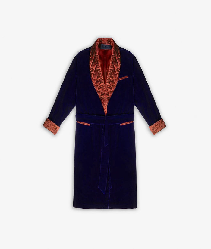 Robe Clark Gable Navy Velvet