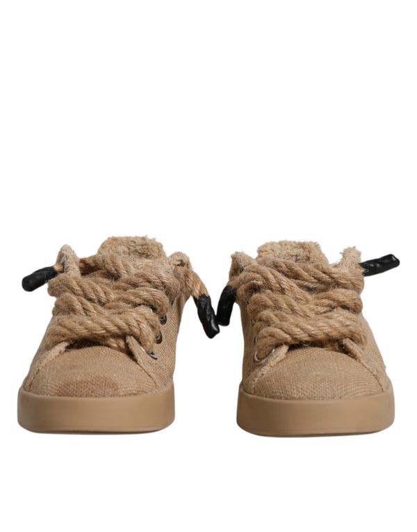 Dolce & Gabbana 100% Jute sneaker in brown