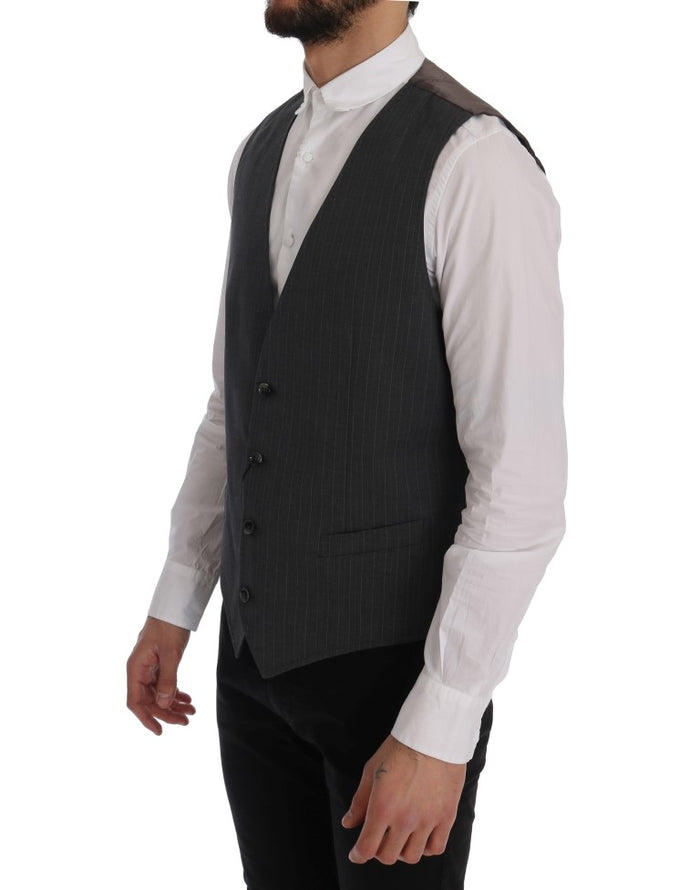 Dolce & Gabbana 80% Cotton vest in gray — view 2