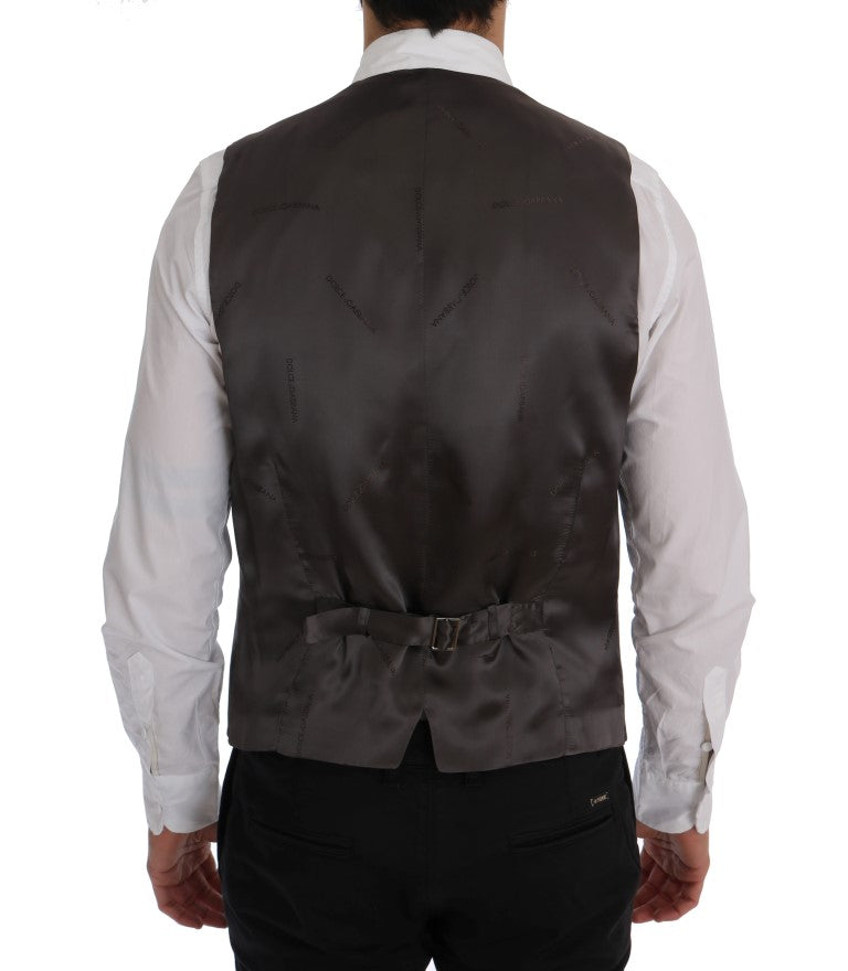 Dolce & Gabbana 80% Cotton vest in gray — view 3