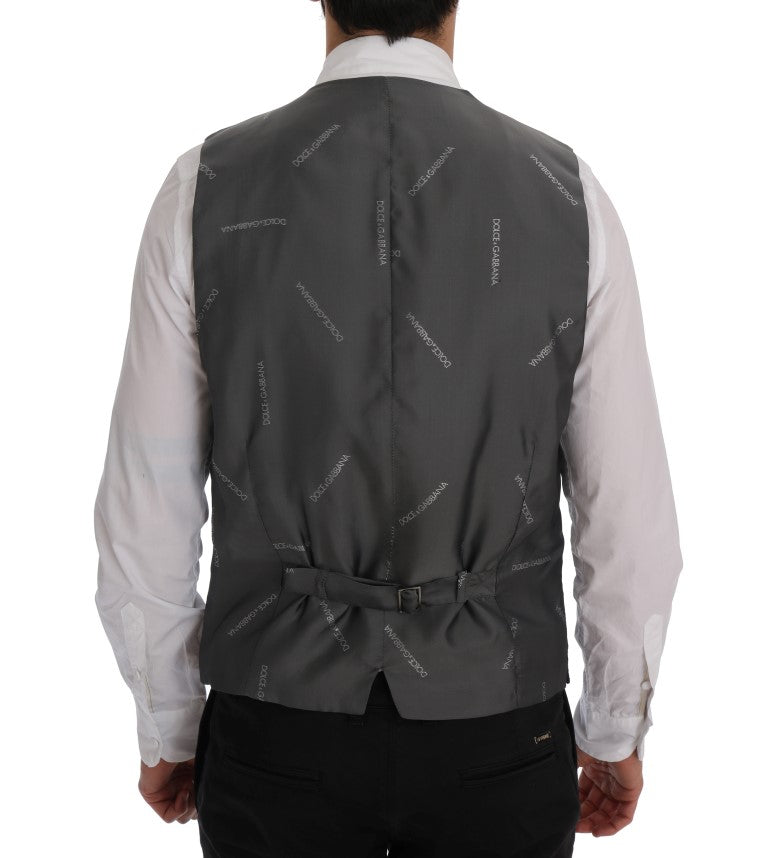 Dolce & Gabbana 80% Cotton vest in gray — view 3