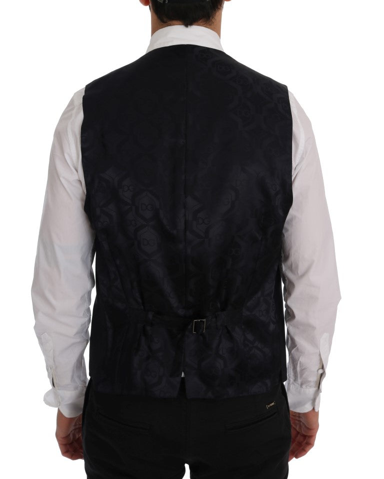 Dolce & Gabbana 98% Wool vest in black — view 3