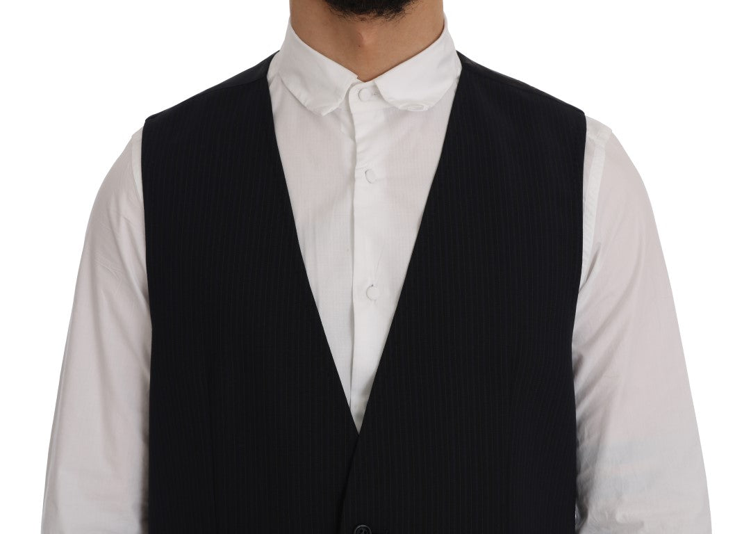 Dolce & Gabbana 98% Wool vest in black — view 4