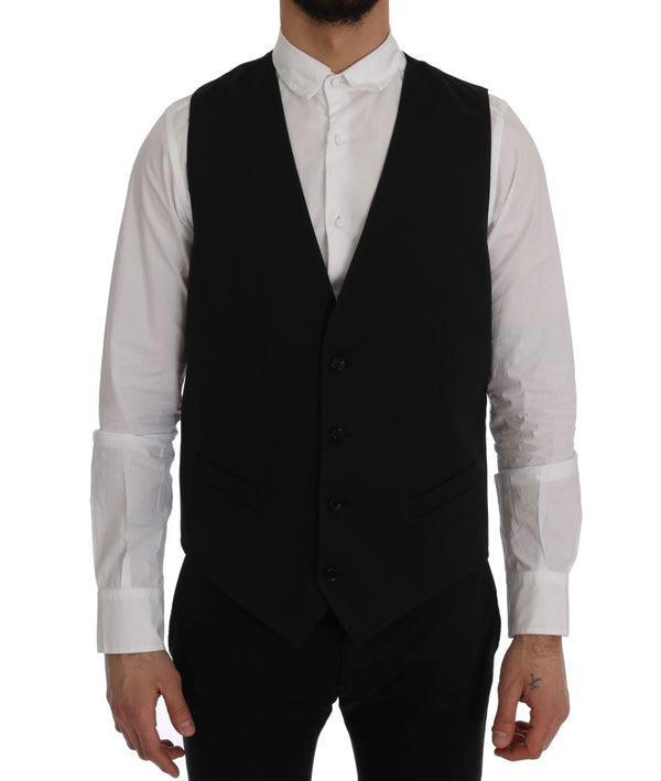 Dolce & Gabbana 80% Cotton vest in black
