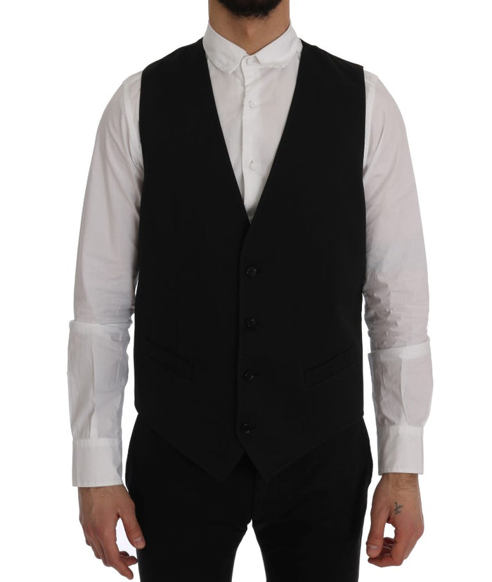 Dolce & Gabbana 80% Cotton vest in black