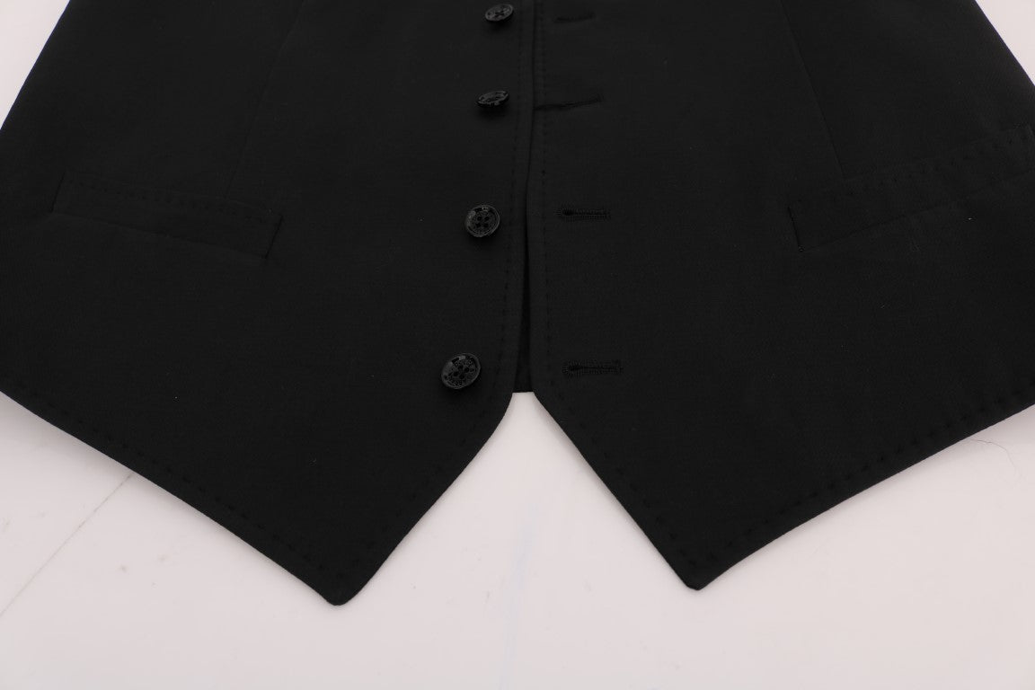 Dolce & Gabbana 80% Cotton vest in black — view 3