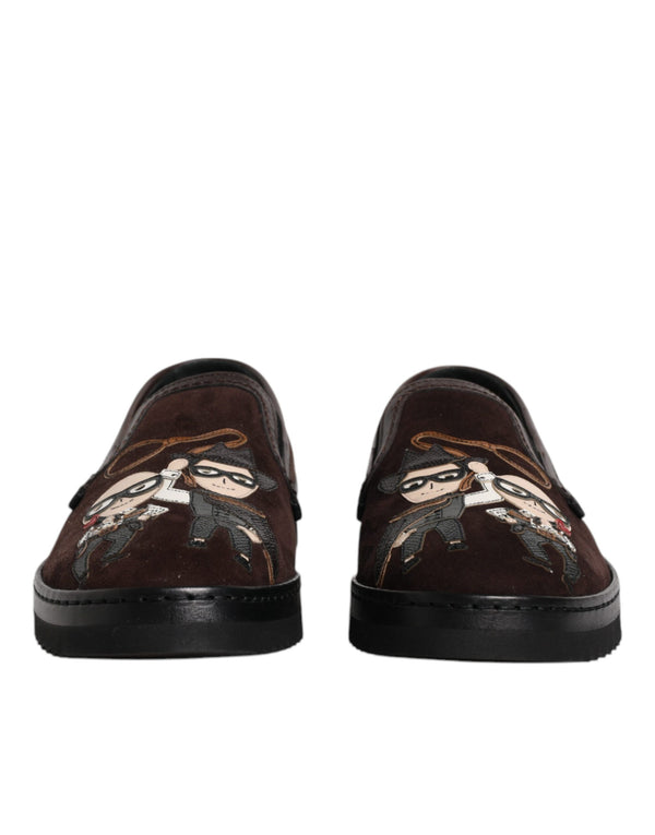 Dolce & Gabbana 100% Suede upper; Rubber sole loafer in brown
