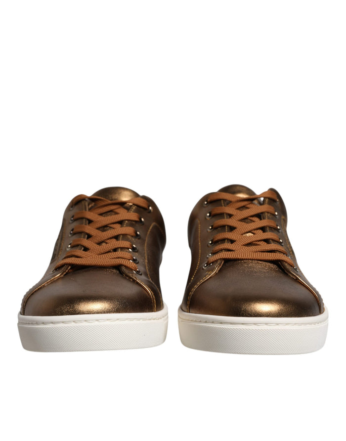 Dolce & Gabbana Leather sneaker in gold