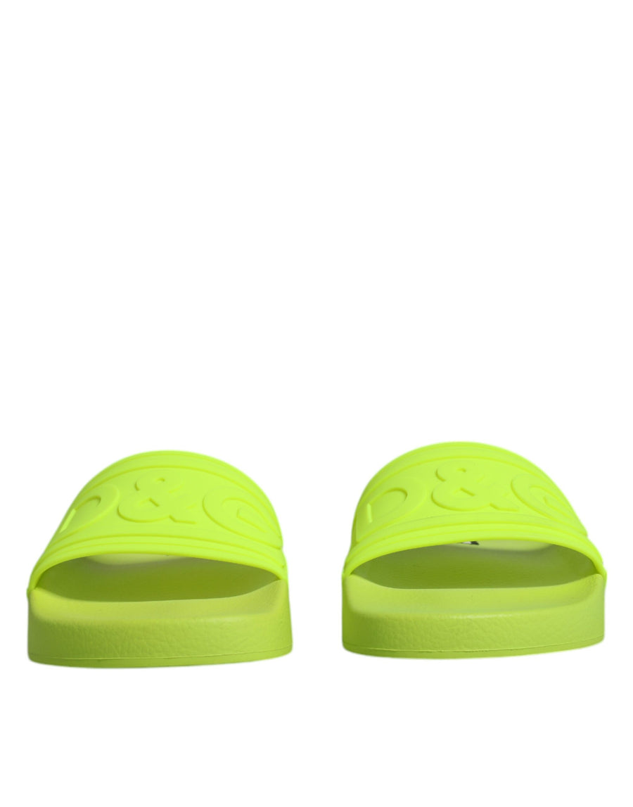 Dolce & Gabbana 100% Rubber slides in green