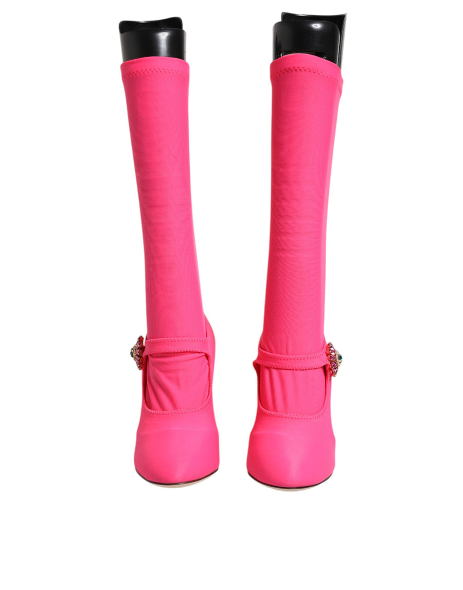 Dolce & Gabbana 52% Nylon boot in pink