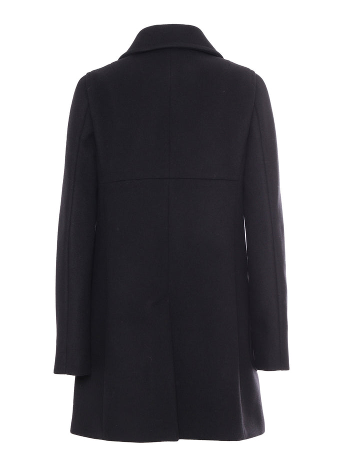 Urban Coat With Baby Collar + Hook Black