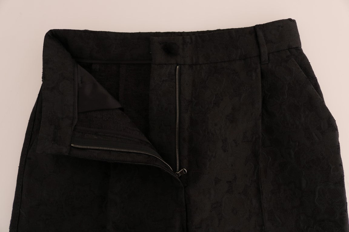 Dolce & Gabbana 45% Viscose capri pants in black — view 5