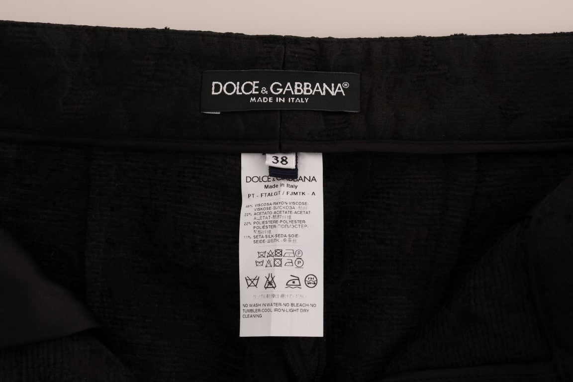 Dolce & Gabbana 45% Viscose capri pants in black — view 6