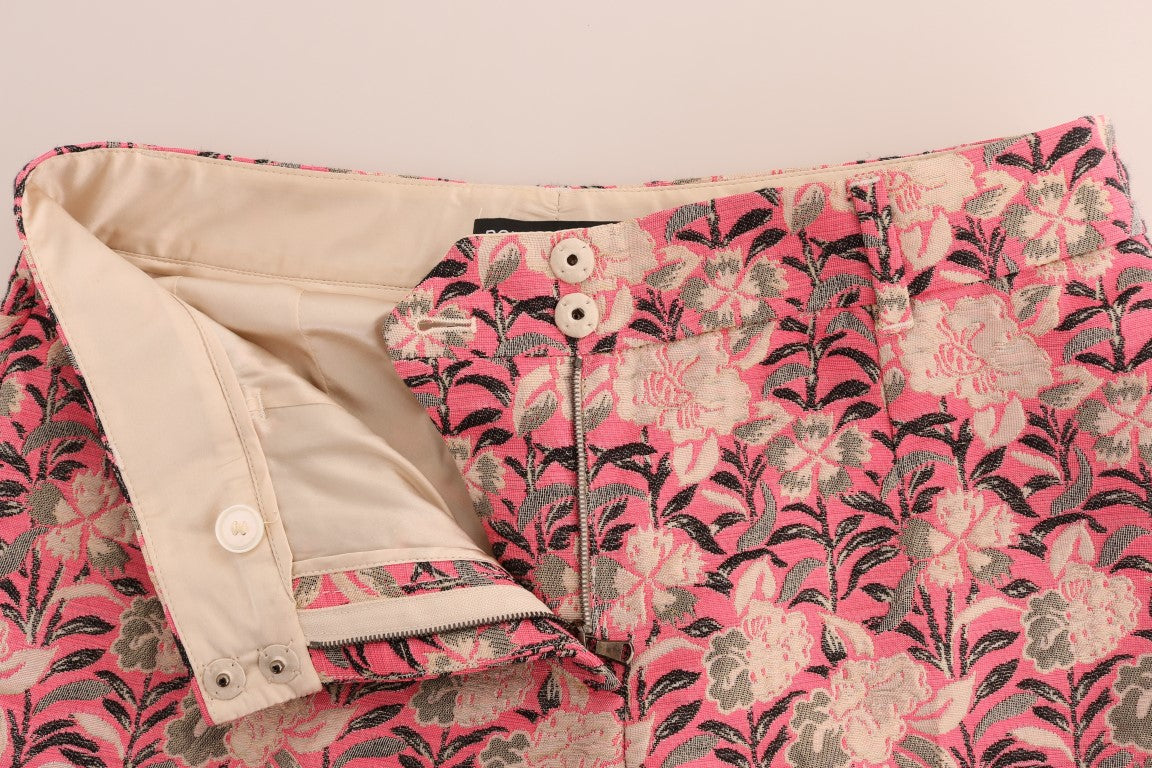 Dolce & Gabbana 23% Cotton capri pants in pink — view 4