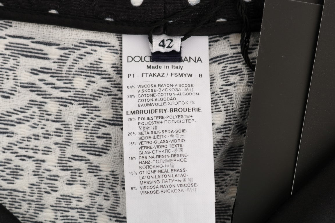 Dolce & Gabbana 64% Rayon trousers in black — view 8