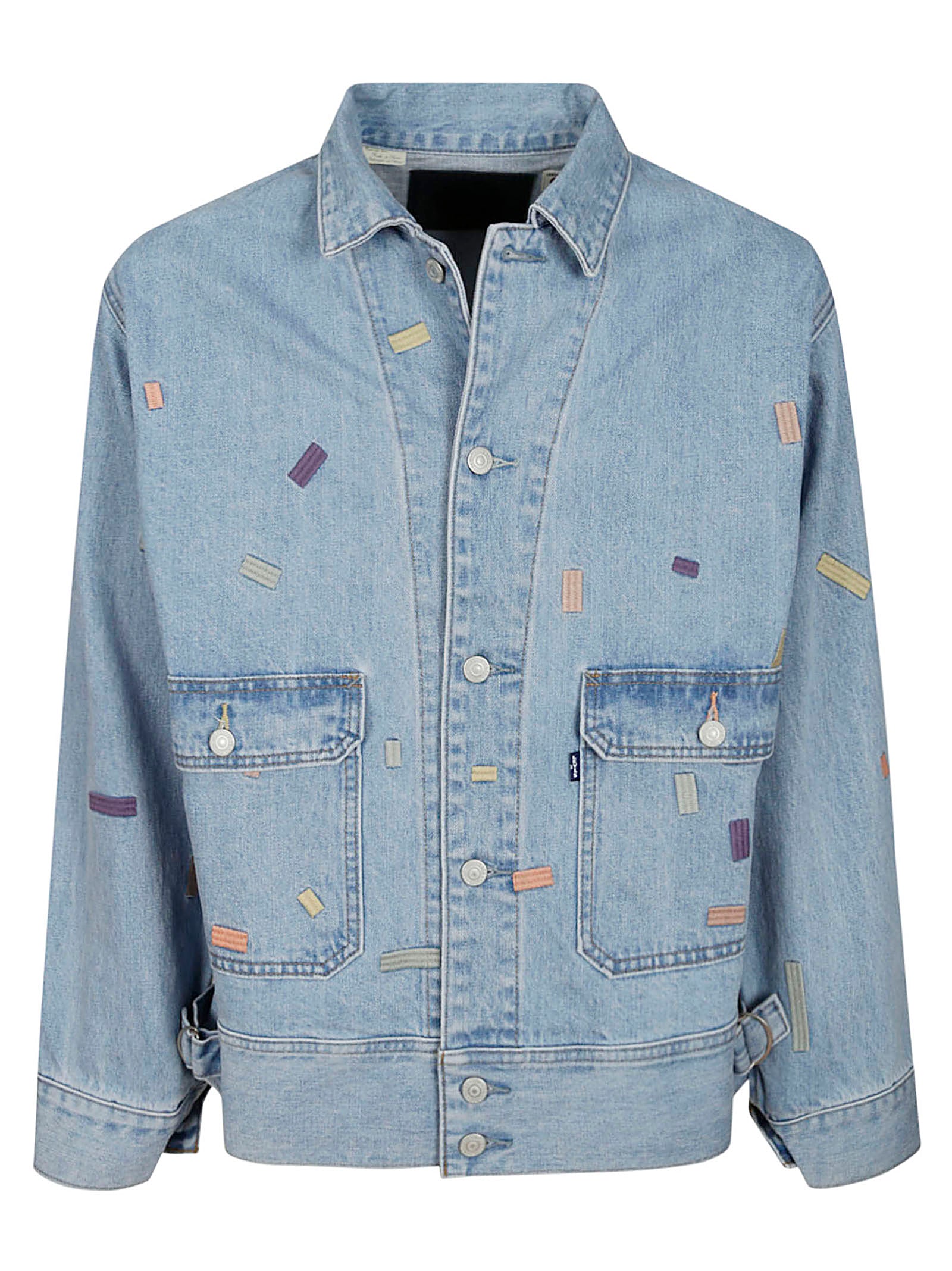 Mij Utility Trucker Blue Cotton Jacket