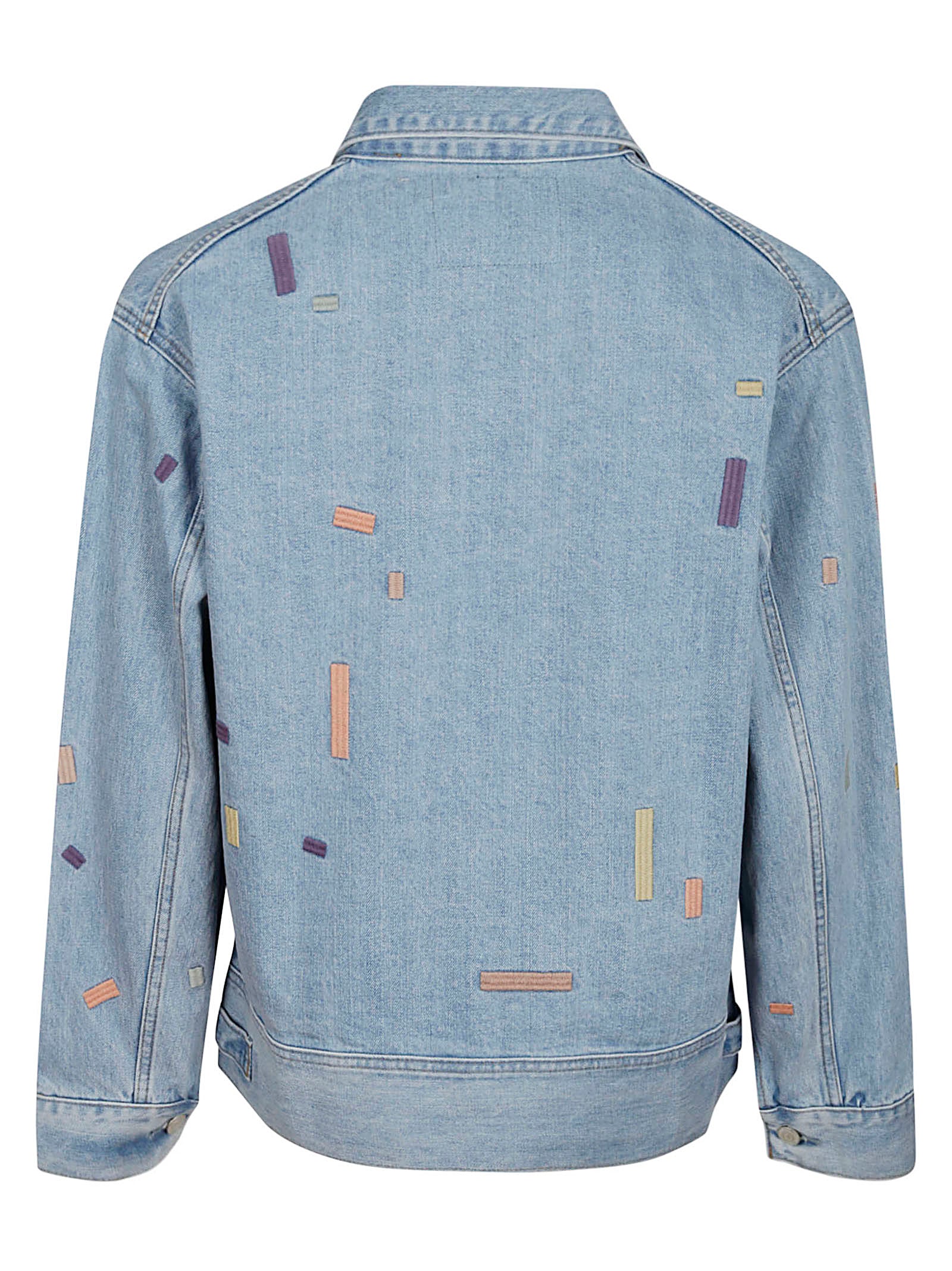 Mij Utility Trucker Blue Cotton Jacket