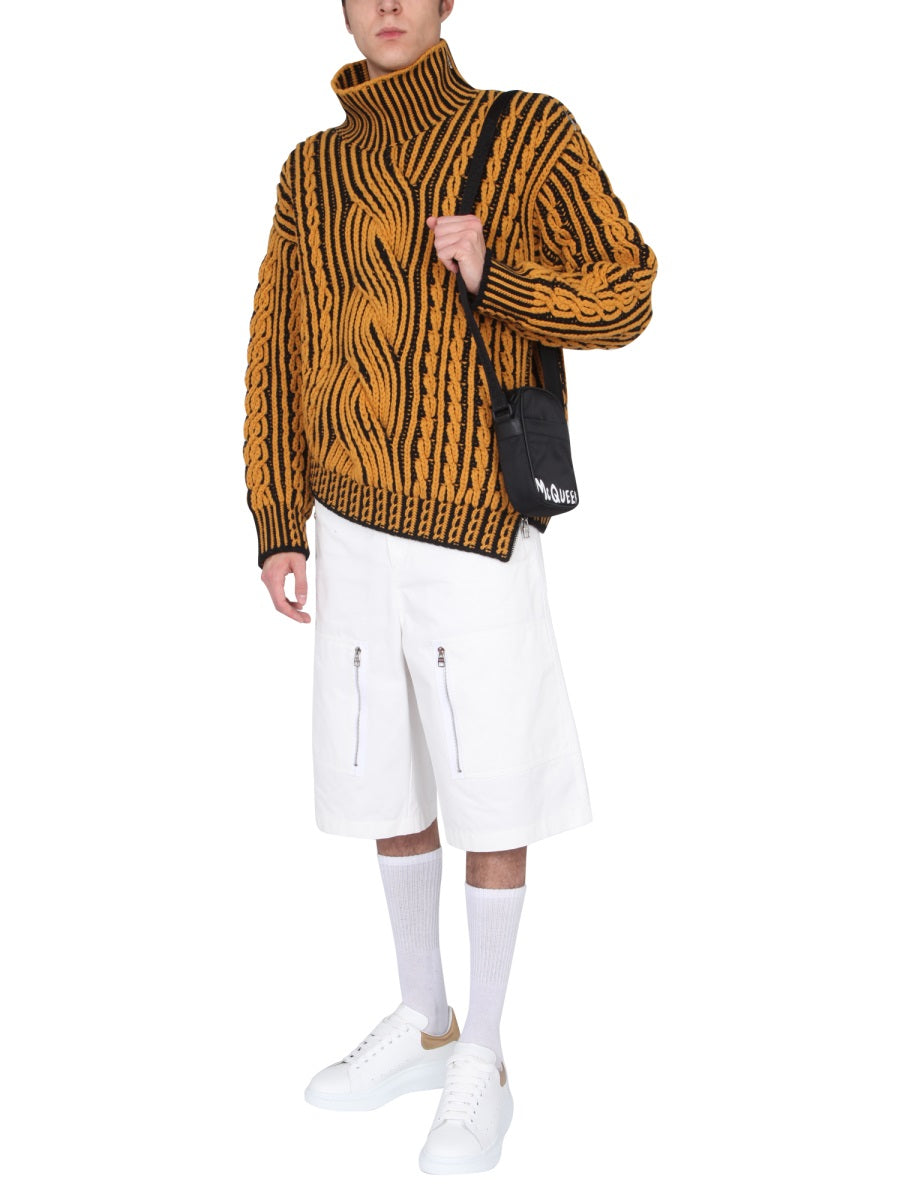 Japanese Gabardine Shorts White Cotton