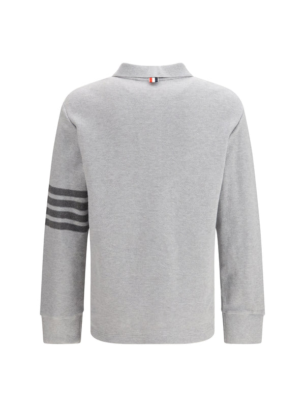 Polo Shirt Piqué Pale Grey Cotton