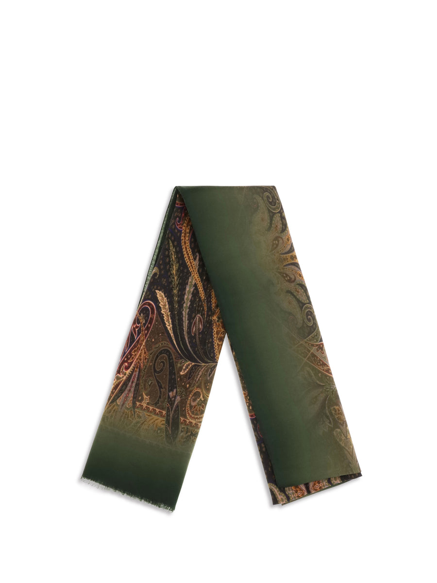 Scarf Orfeo Modal Green Print On Background