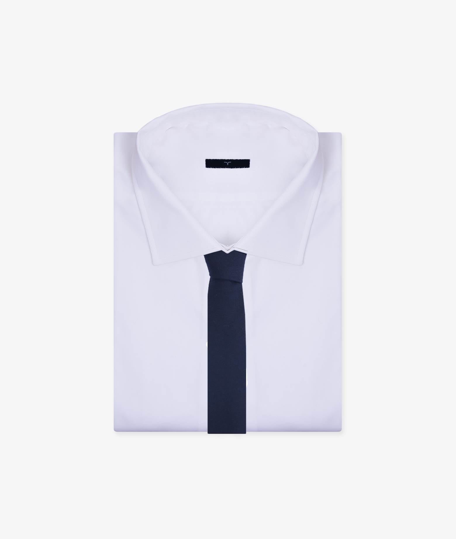 Solid Color Tie Navy Plain