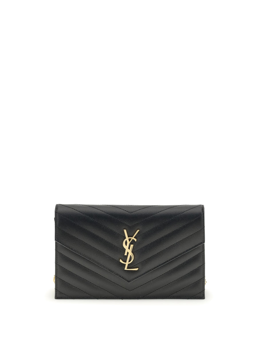 Cassandre Mini Shoulder Bag Black Calf Leather Bos Taurus Wallets & Purses