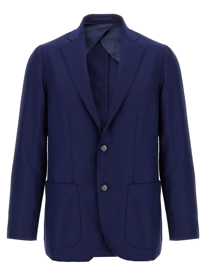 Jim2 blazer Blue Virgin Wool