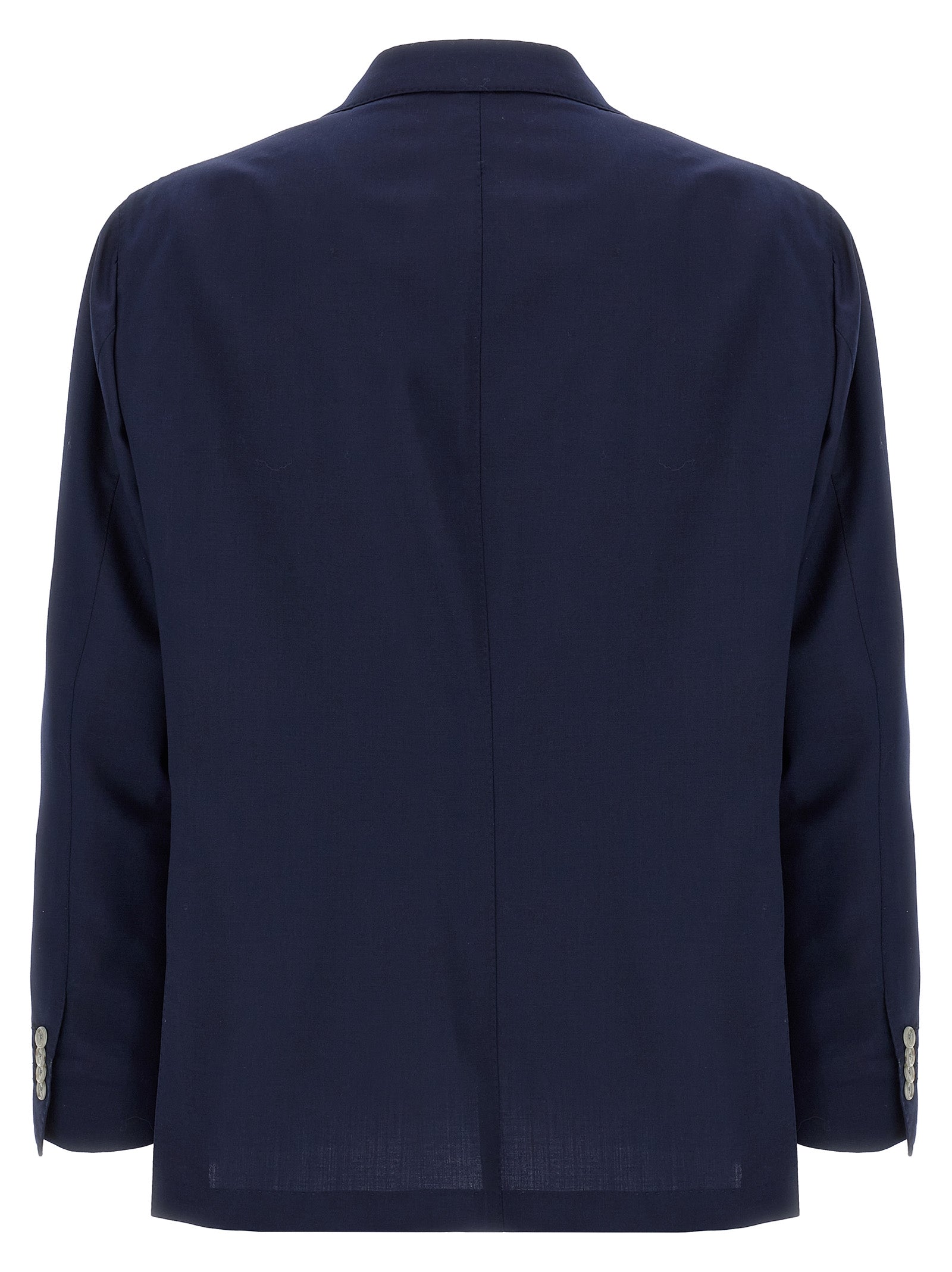 Jim2 blazer Blue Polyester Wool Elastane