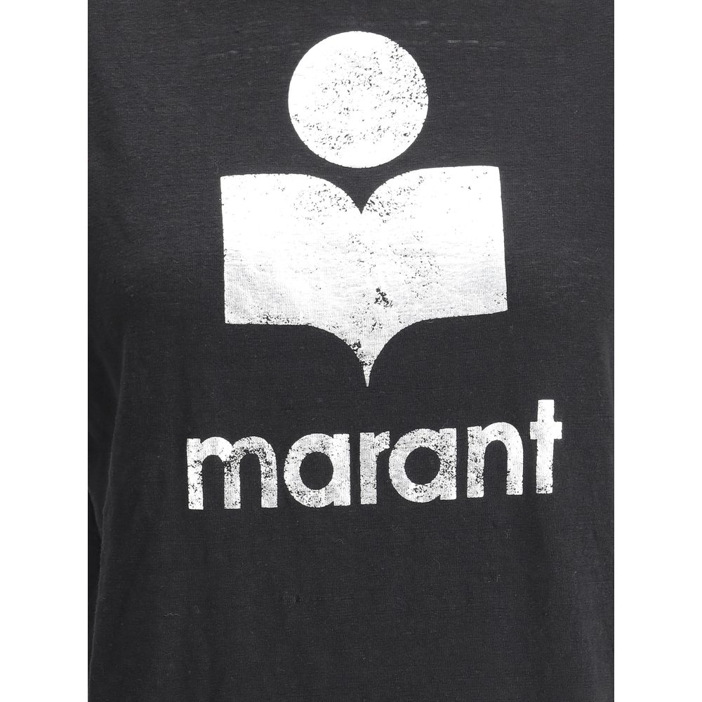 Marant Etoile 100% Linen t-shirt in black — view 3