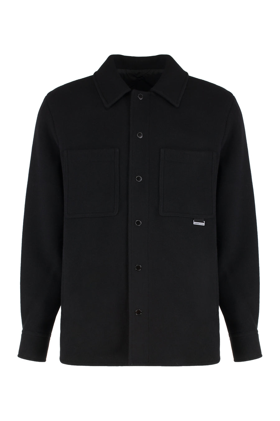 Atkinson Overshirt Black Wool Shirt